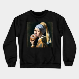 Pearl Earring Paczki Day Treat Crewneck Sweatshirt